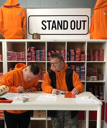 Ross & Oliver Working at Stand Out HQ