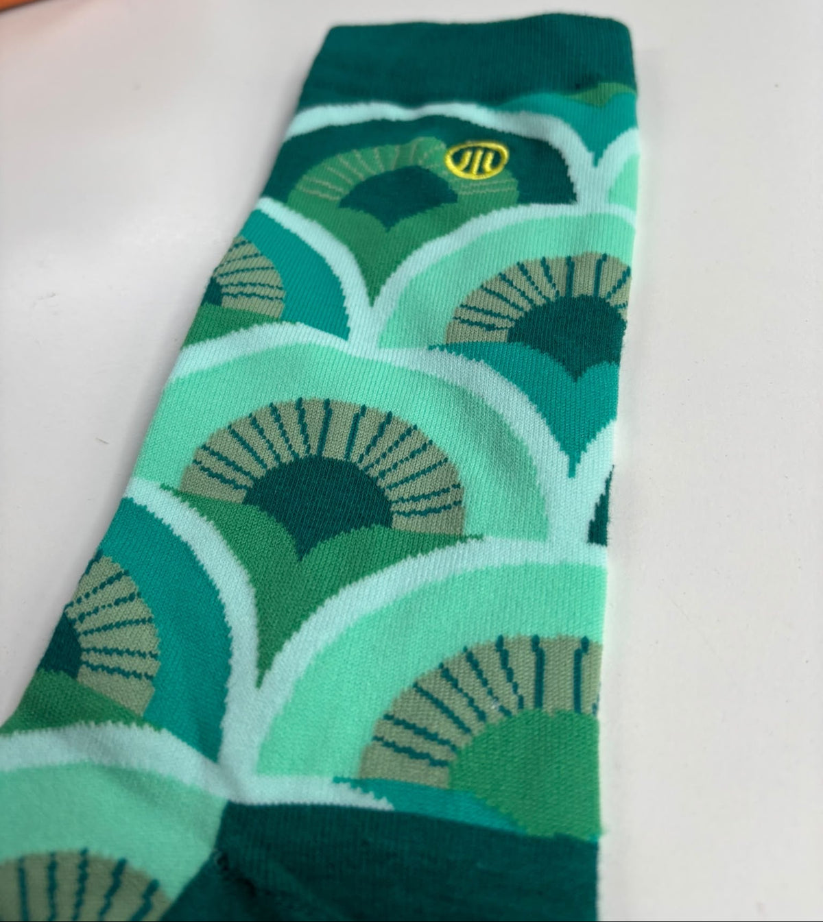 Nans Green Curtain Socks