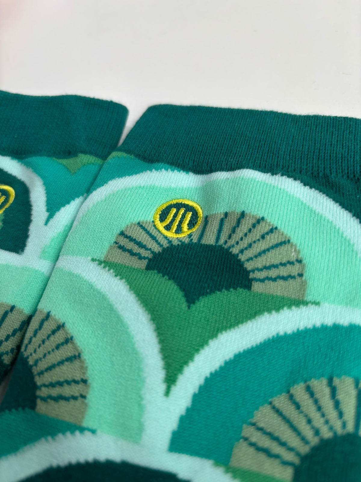 Nans Green Curtain Socks