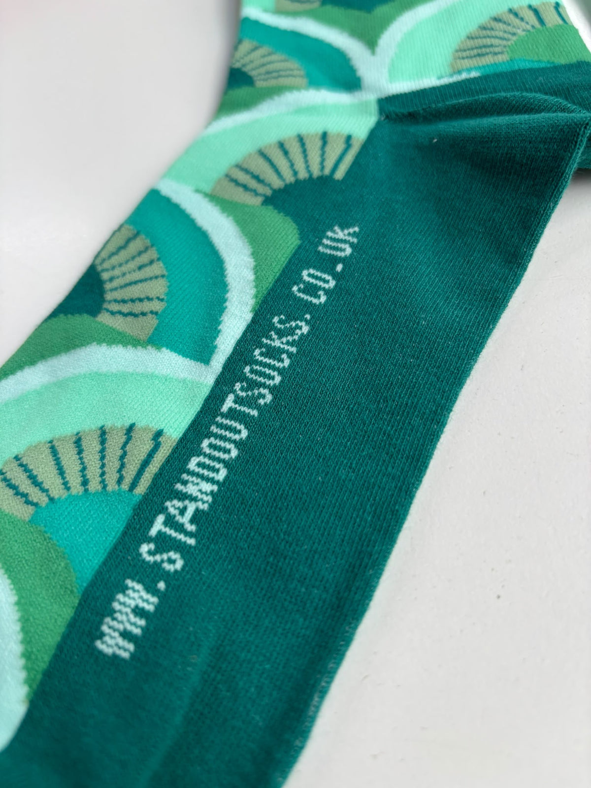 Nans Green Curtain Socks