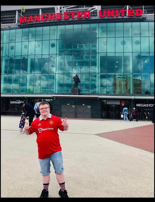 Stand out socks collaborate with Manchester United for world Down syndrome day 2023