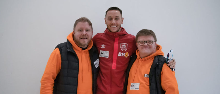 Premier League Star Joins Dragons' Den Winners to Support fundraising initiatives for Down Syndrome Football.