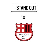 Stand Out Socks Logo in sponsorship with local Football Team Appleton FC. 