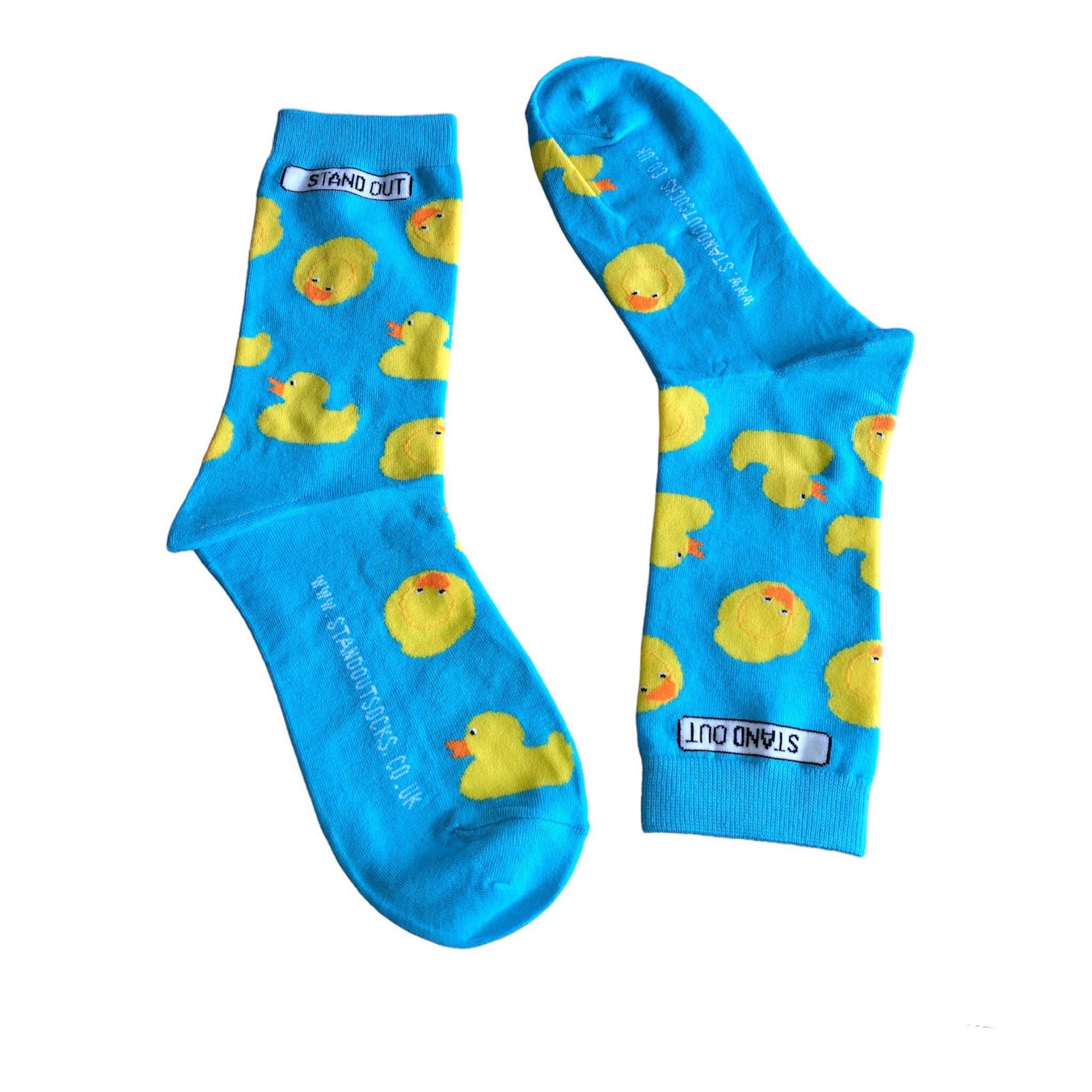 Blue socks with rubber ducks pattern  - Stand Out Socks