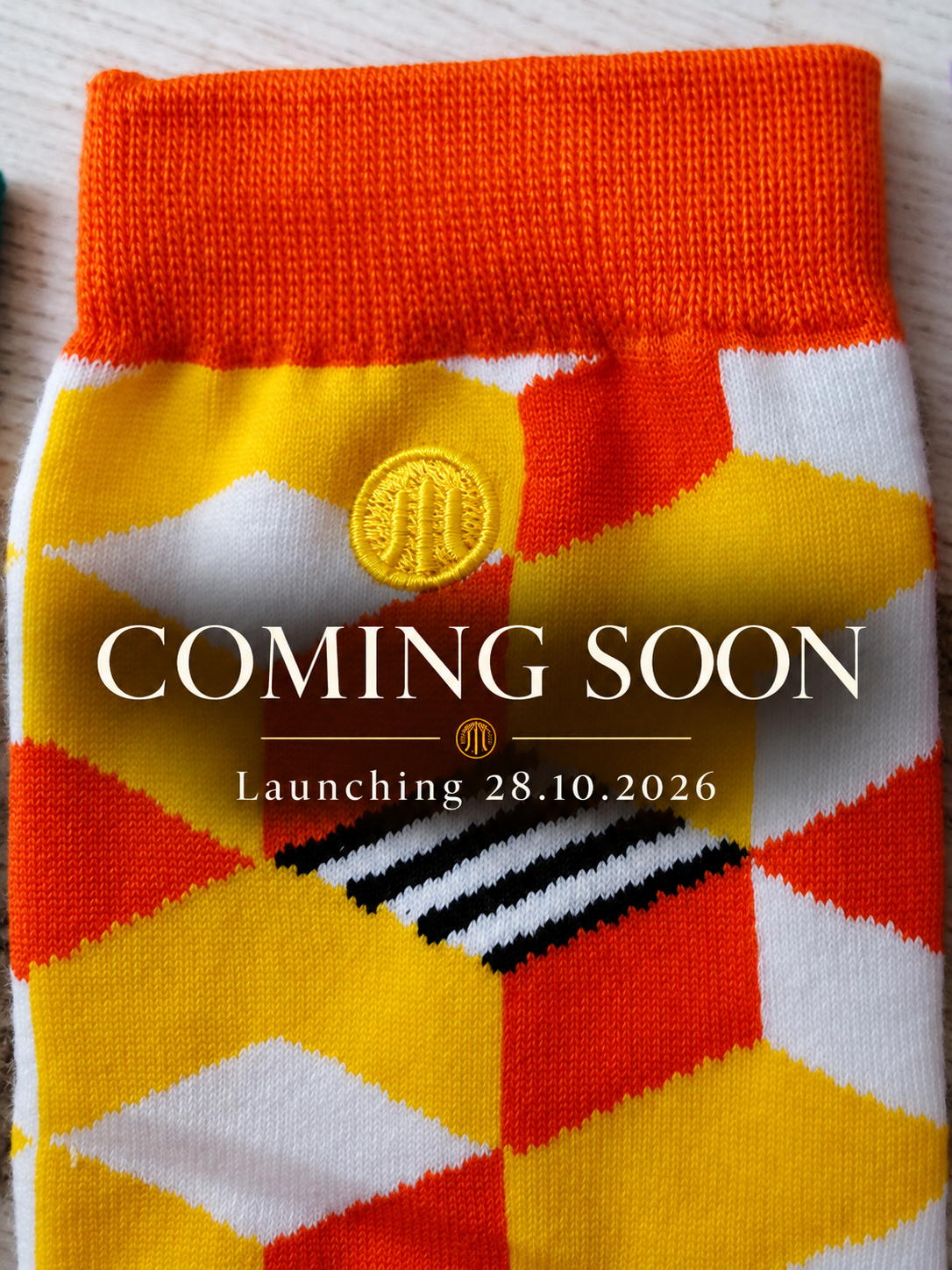 Orange Retro Candy Socks