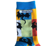 Load image into Gallery viewer, Stand Out Socks Dragons Den Socks - Colourful socks with dragons
