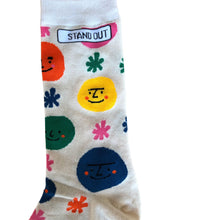 Load image into Gallery viewer, Close up of a pair of Smiley Face Socks by Stand Out Socks
