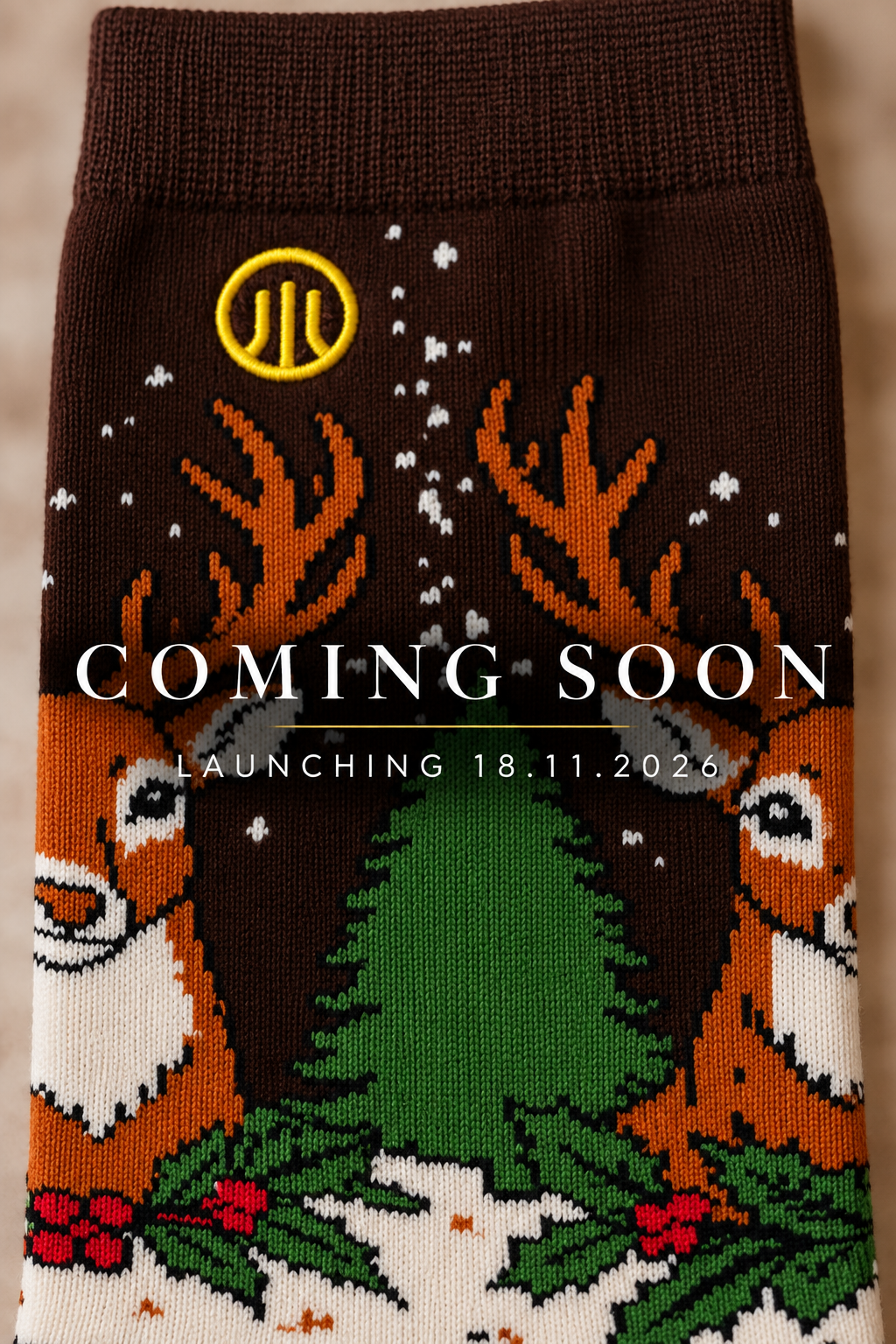 Winter Woodland Reindeer Socks