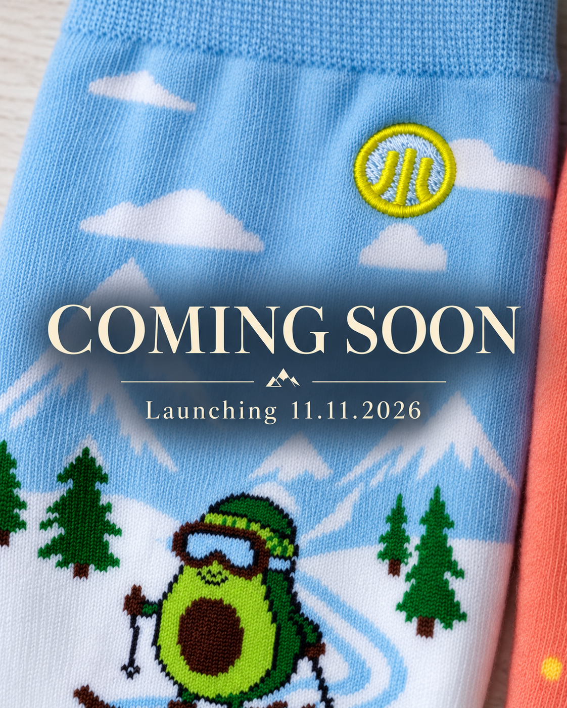 Skiing Avocado Socks