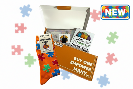 Autism Awareness Jigsaw Socks