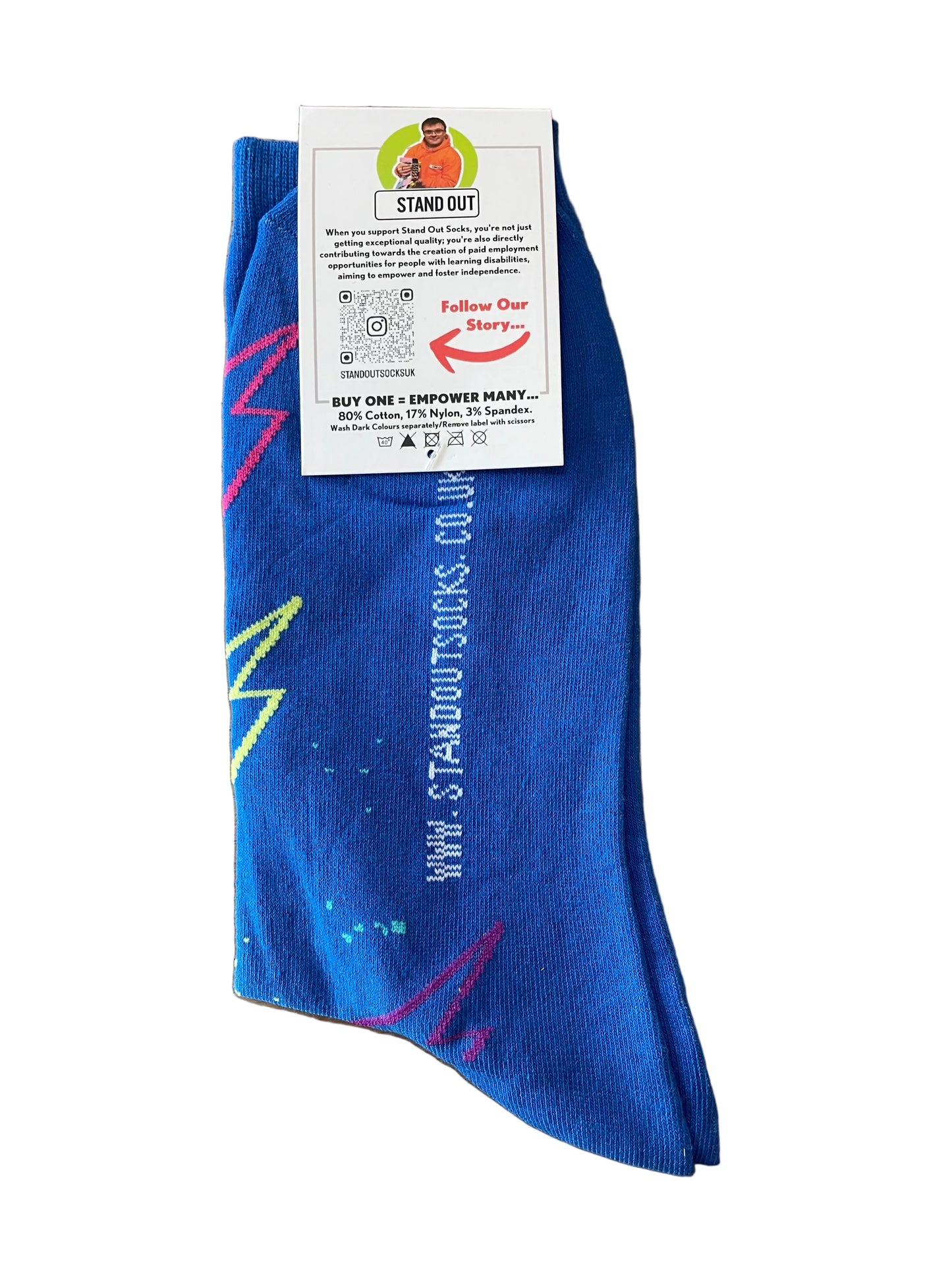 Big Neon Energy Socks - Adult Size 13-17