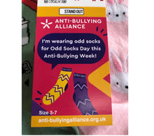 Load image into Gallery viewer, Stand Out Socks Anti Bullying Alliance Collaboration Socks
