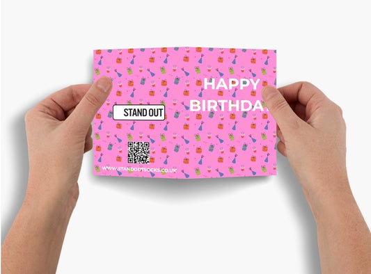Stand Out Pink Birthday Card