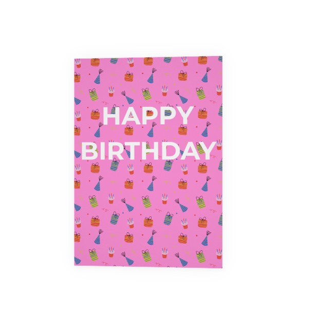 Stand Out Pink Birthday Card