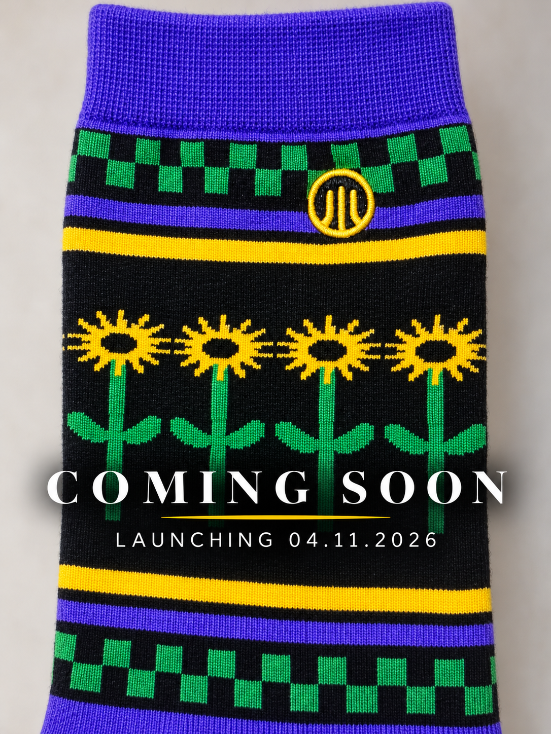 Purple Sunflower Socks