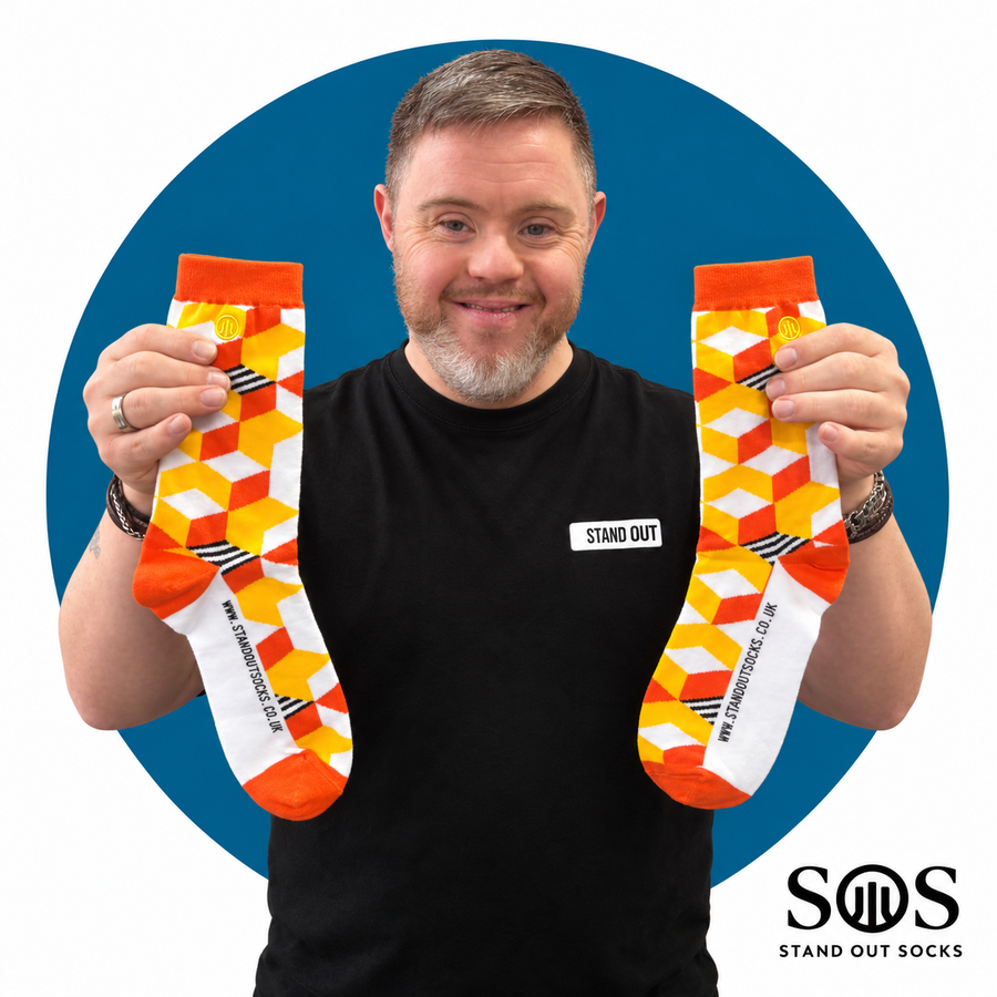 Orange Retro Candy Socks