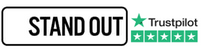 STAND OUT SOCKS LOGO WITH 5 STAR TRUSTPILOT RATING