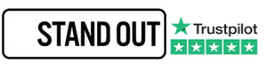 STAND OUT SOCKS LOGO WITH 5 STAR TRUSTPILOT RATING
