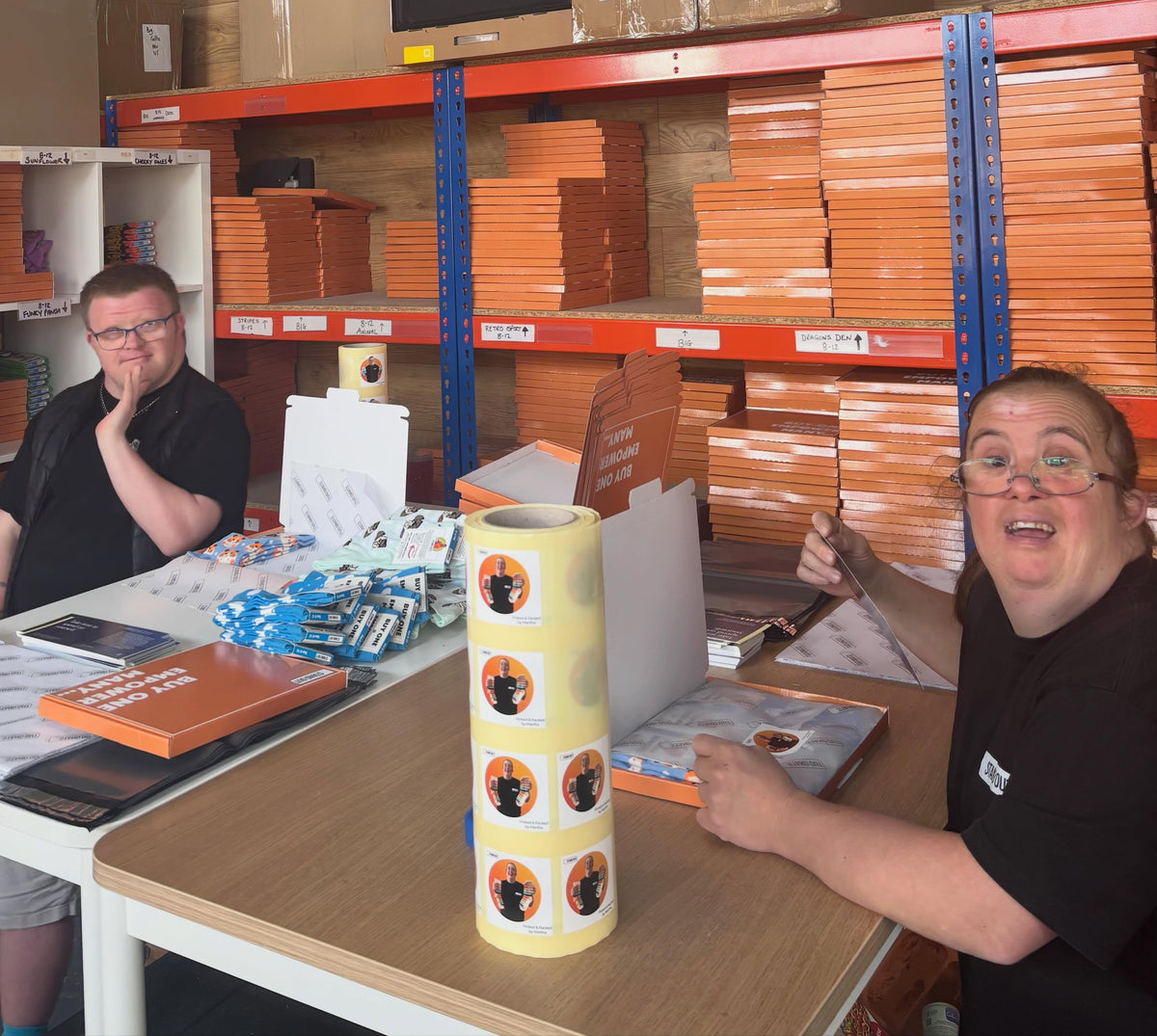Stand Out Socks team working together