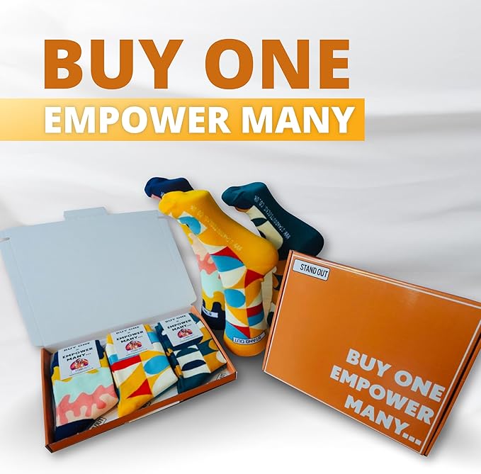 Funky stand Out Socks With Geometric Patterns - BUY ONE EMPOWER MANY