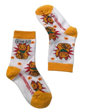 Load image into Gallery viewer, stand out socks kids lucky cat socks - available in sizes 3-4 years &amp; 5-7 years
