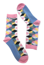 Load image into Gallery viewer, stand out socks uk retro candy 90s festival inspired socks design
